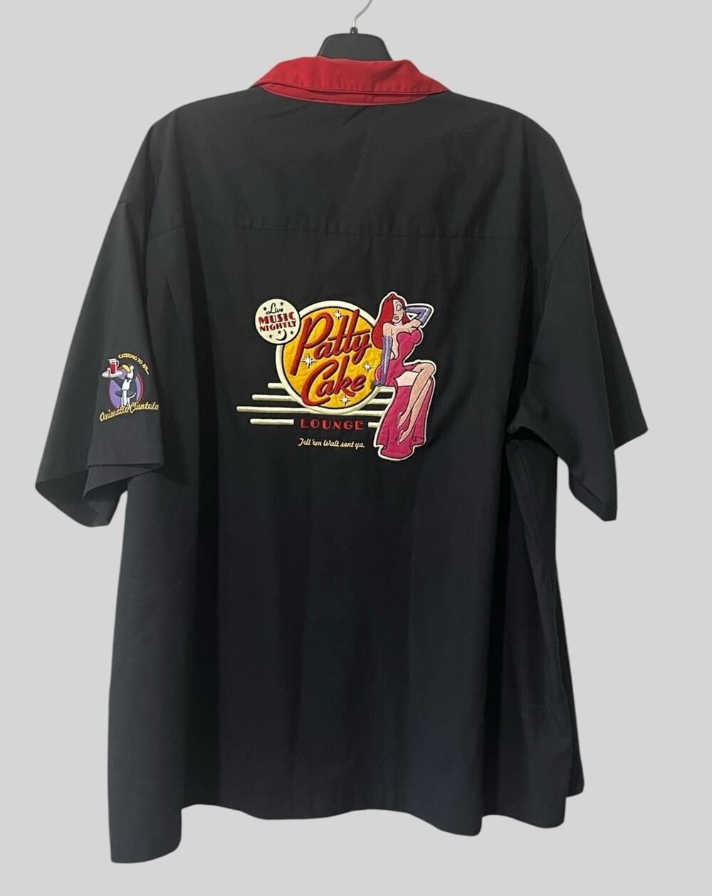 Roger Jessica Rabbit Patty Cake Lounge Disneyland Resort Bowling Shirt Mens XXL